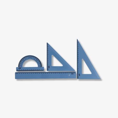 Kit de Réguas primeiro grau new line azul pastel