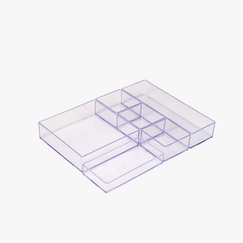 Kit Organizador modular cristal 06 Pçs