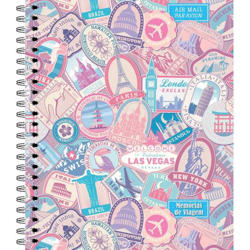 Caderno Memórias de Viagens Larissa Manoela Espiral 80 Fls