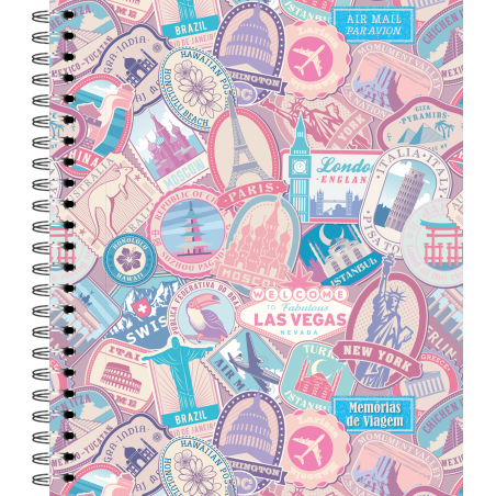 Caderno Memórias de Viagens Larissa Manoela Espiral 80 Fls