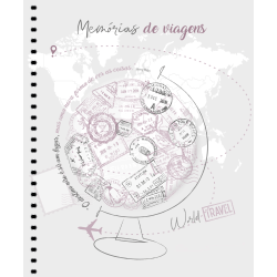 Caderno Memórias de Viagens Larissa Manoela Espiral 80 Fls