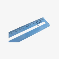 Régua de 30cm guia de leitura azul