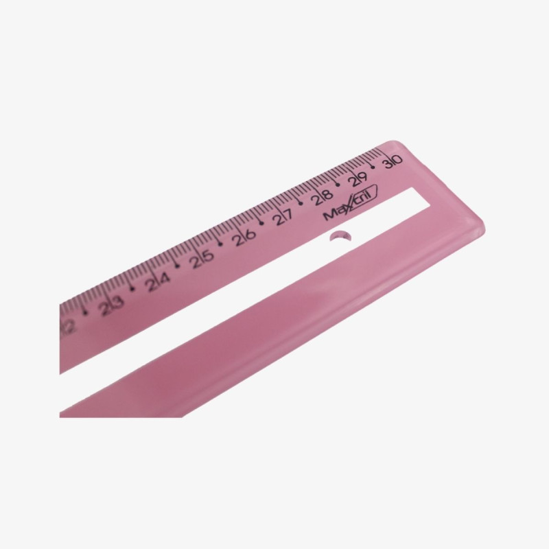 Régua de 30cm guia de leitura rosa