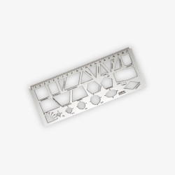 Régua geometrica cristal c/10 selado