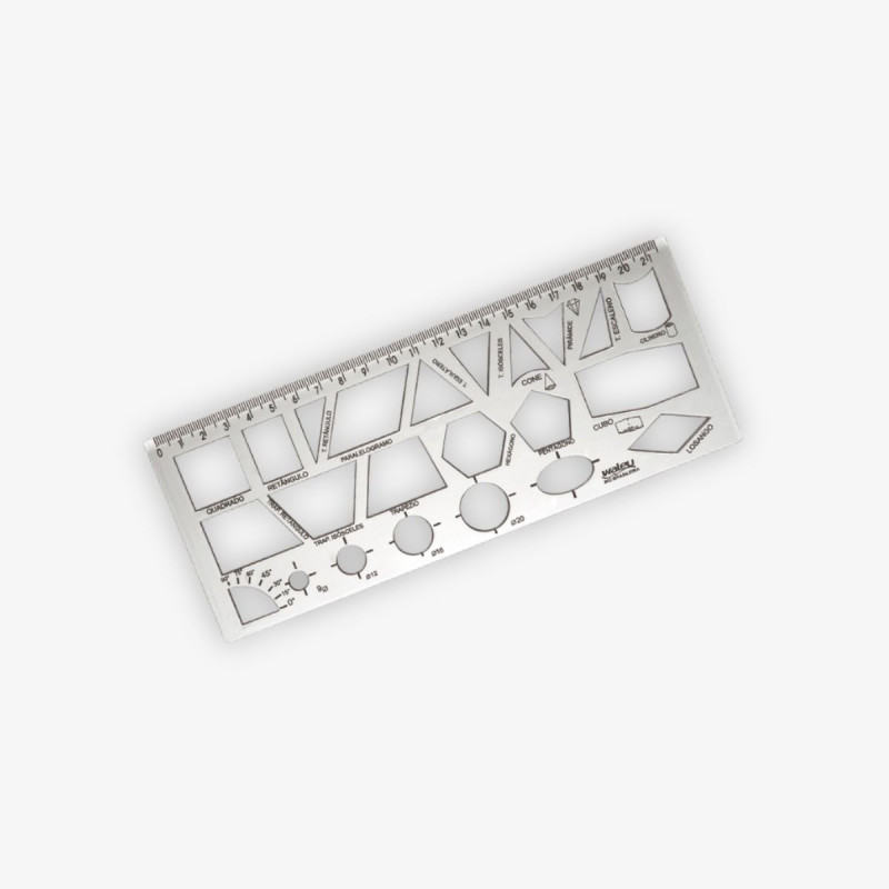 Régua geometrica cristal c/10 selado