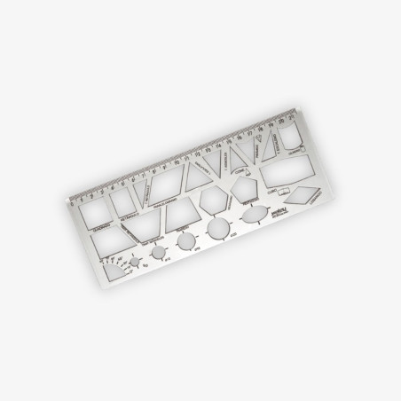 Régua geometrica cristal c/10 selado