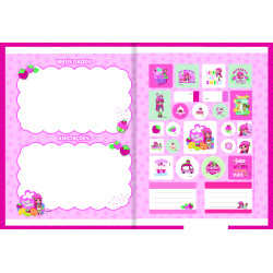 Caderno Brochura Pequeno Moranguinho Costurado 80 Fls