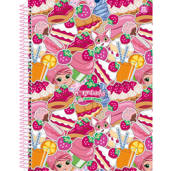 Caderno Universitário Moranguinho 1 Matéria 80 Fls