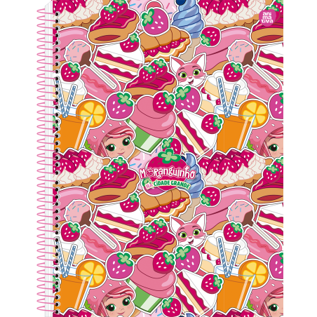 Caderno Universitário Moranguinho 1 Matéria 80 Fls