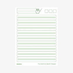 Caderno Brochura Caligrafia Pedagógico (Pauta Verde) 48 Fls
