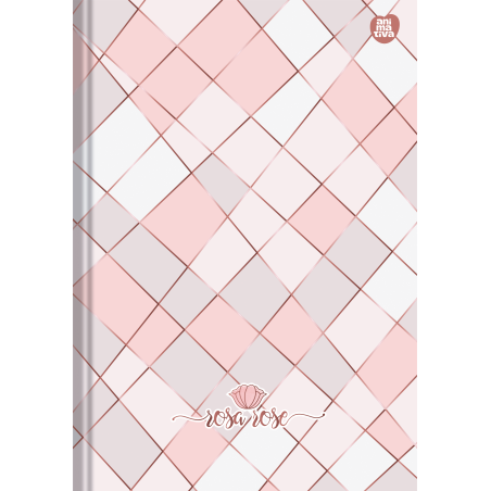 Caderno Brochura Pequeno Rosa Rose Costurado Flexível 80 Fls