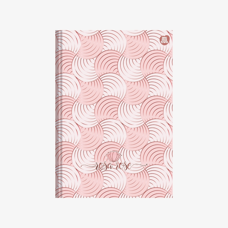Caderno Brochura Pequeno Rosa Rose Costurado Flexível 80 Fls