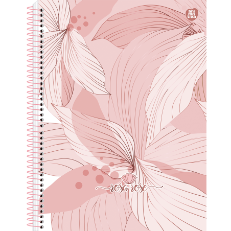Caderno Universitário Rosa Rose 10 Matérias 160fls