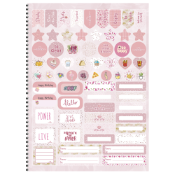 Caderno Universitário Rosa Rose 10 Matérias 160fls