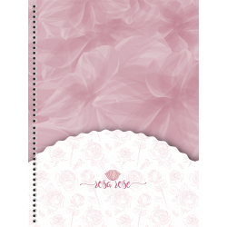 Caderno Universitário Rosa Rose Espiral 1 Matéria 80 Fls