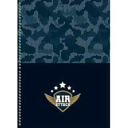 Caderno Universitário Air Attack 10 Matérias 160 Fls