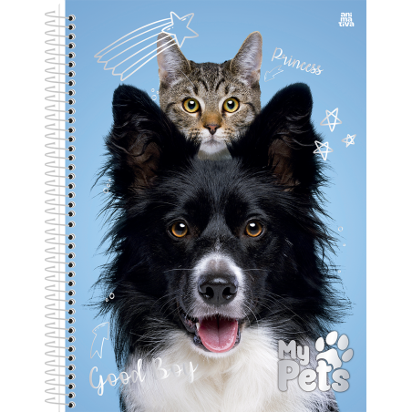 Caderno Universitário My Pets 10 Matérias 160 Fls