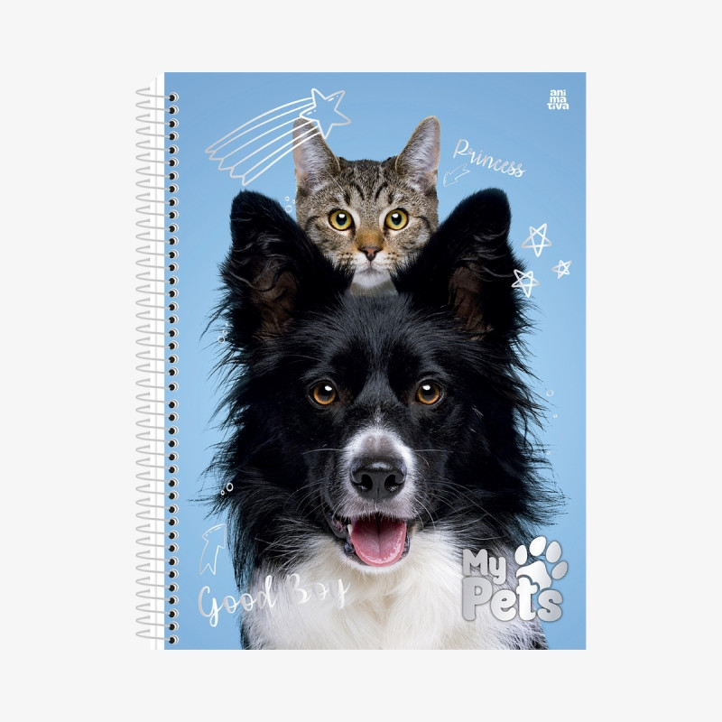 Caderno Universitário My Pets 1 Matéria 80Fls