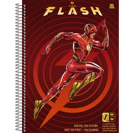 Caderno Universitário The Flash Espiral 1 Matéria 80 Fls