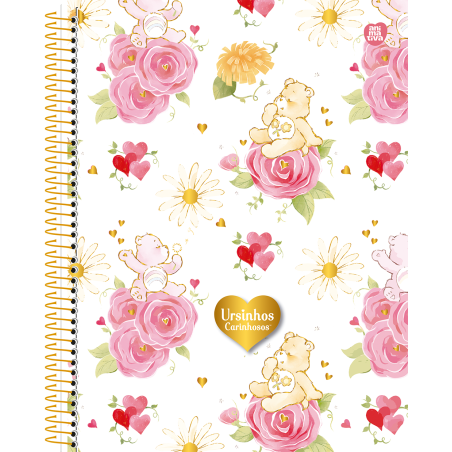 Caderno Universitário Ursinhos Carinhosos 10 Matérias 160 Fls
