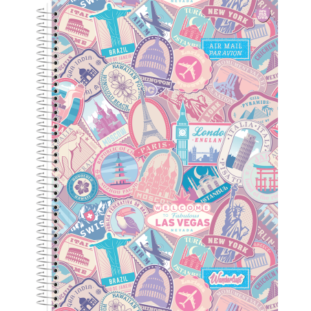 Caderno Universitário Wanderlust Larissa Manoela Espiral 10 Matérias 160 Fls