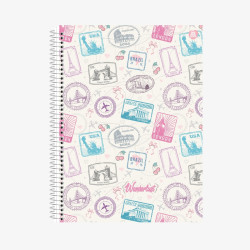 Caderno Universitário Wanderlust Larissa Manoela Espiral 10 Matérias 160 Fls