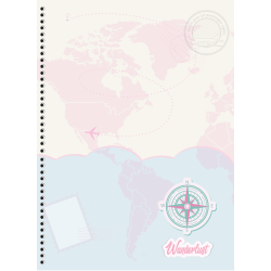 Caderno Universitário Wanderlust Larissa Manoela Espiral 10 Matérias 160 Fls