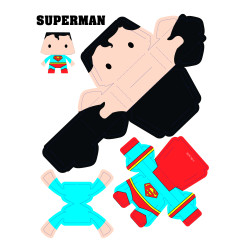 Brinquedo para montar - PAPER TOYS DC COMICS C/10