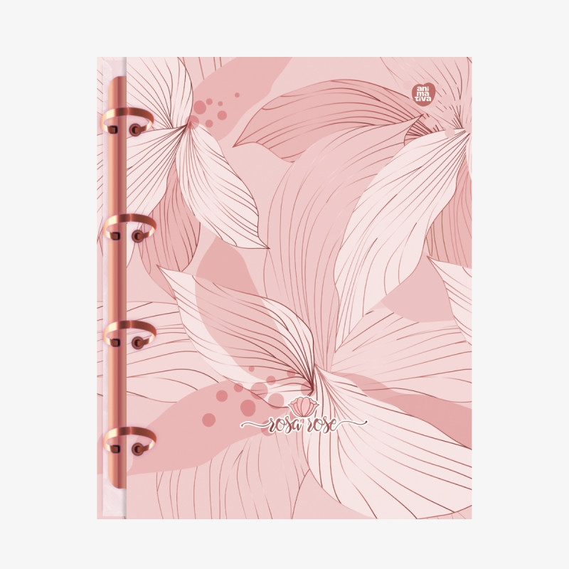 Caderno Colegial Argolado Rosa Rose – 160 Fls