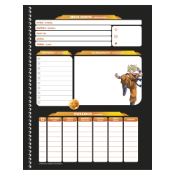 Caderno Dragon Ball - Universitário - Espiral 80 Fls