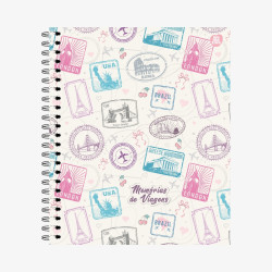 Caderno Memórias de Viagens Larissa Manoela - Espiral 80 Fls