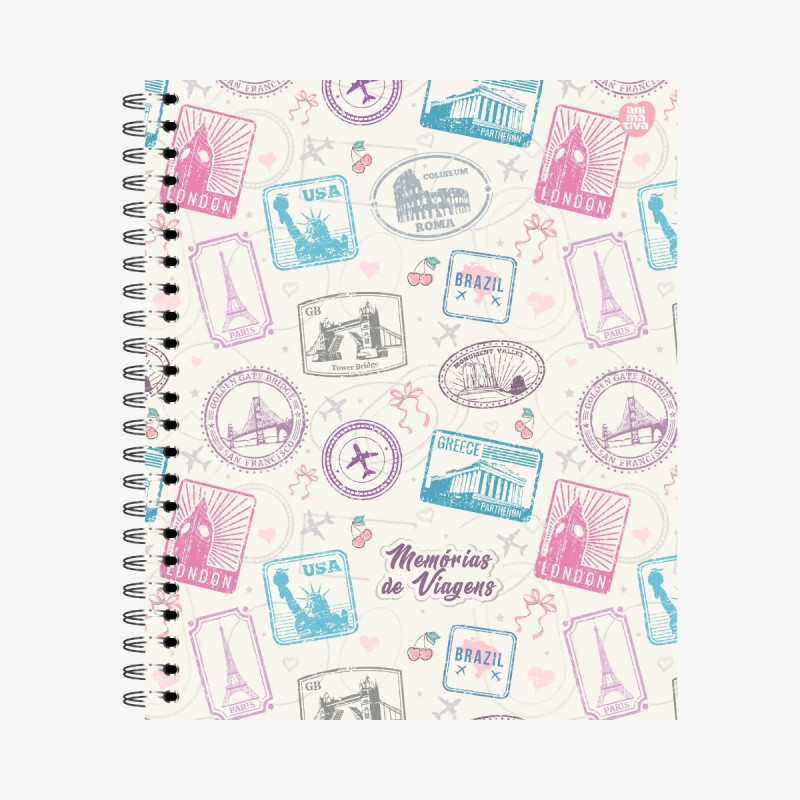 Caderno Memórias de Viagens Larissa Manoela - Espiral 80 Fls