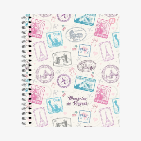 Caderno Memórias de Viagens Larissa Manoela - Espiral 80 Fls