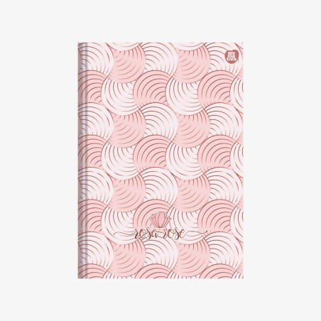 Caderno Rosa Rosé - Brochura 1/4 Costurado Flexível – 80Fls