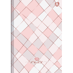 Caderno Rosa Rosé - Brochura 1/4 Costurado Flexível – 80Fls