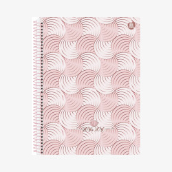 Caderno Universitário 1M Rosa Rose - Espiral 80fls
