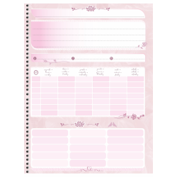 Caderno Universitário 1M Rosa Rose - Espiral 80fls