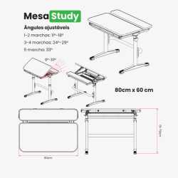 Mesa/Escrivaninha para estudos ou Home Office - Study