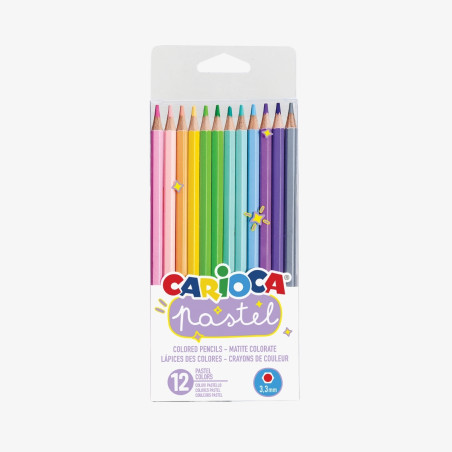 LAPIS DE COR PASTEL 12pçs - CARIOCA