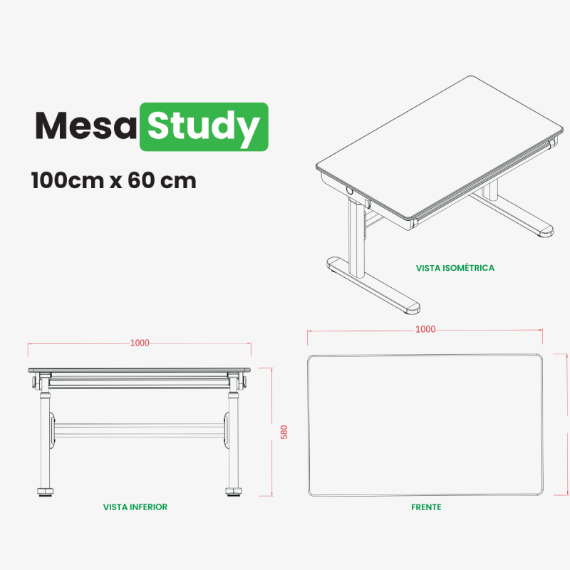 Mesa/Escrivaninha para estudos ou Home Office - Study