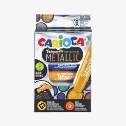 TINTA GUACHE METÁLICA TEMPERELLO CX 06UN - CARIOCA