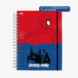 Caderno Homem Aranha Smart Universitário 10 Matérias 80 Fls - Fechamento em Elástico