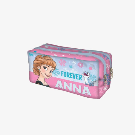 Estojo Duplo c/ 2 Zíperes em Tecido - Frozen