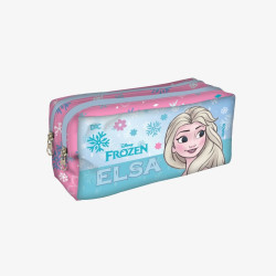 Estojo Duplo c/ 2 Zíperes em Tecido - Frozen