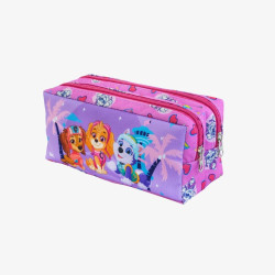 Estojo Duplo Patrulha Canina Fem c/ 2 Zíperes em Tecido