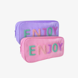 Estojo em Tecido 1 Zíper Sortido - Enjoy