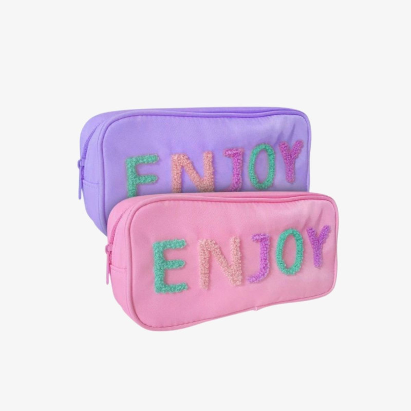 Estojo em Tecido 1 Zíper Sortido - Enjoy