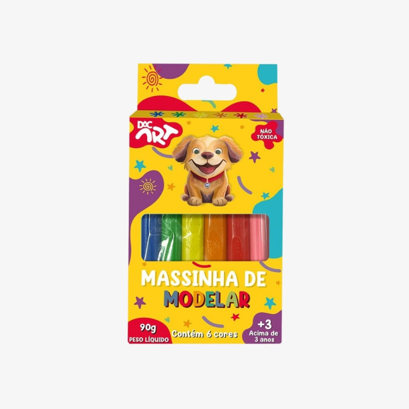 Massinha de Modelar c/ 6 Cores