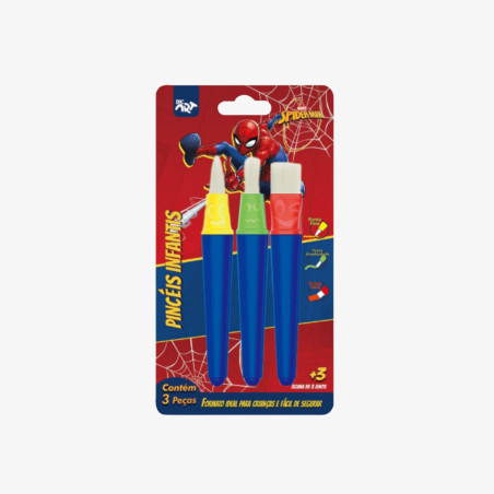Pincél  Homem Aranha - Infantil c/ 3 Modelos