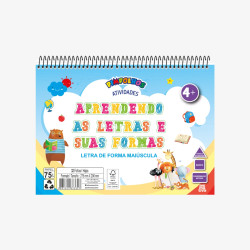 Caderno de Alfabetização: Letra de Forma e Coordenação Motora 32 Fls PIMP